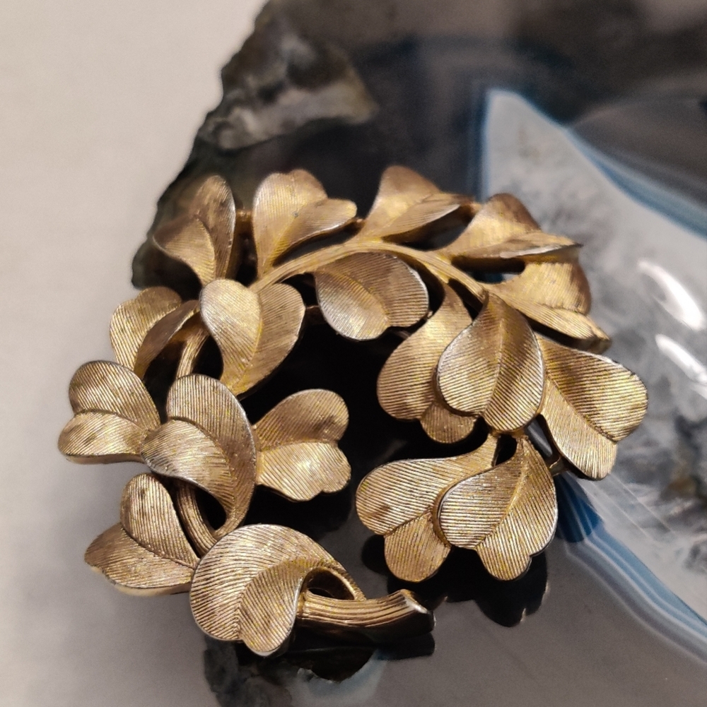 Trifari Leaves and Hearts Brooch